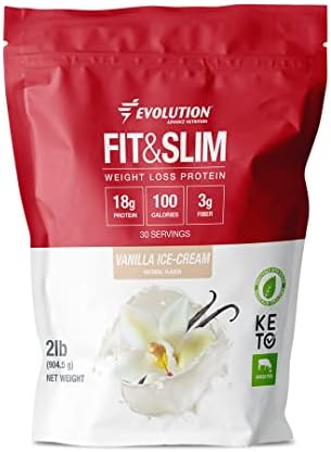 Evolution Advance Nutrition Fit & Slim Blend, 2 Pounds – Grass Fed Whey Protein Powder, Easy Digesting, Keto Approved, Non GMO, Stevia Sweetened (Vanilla)