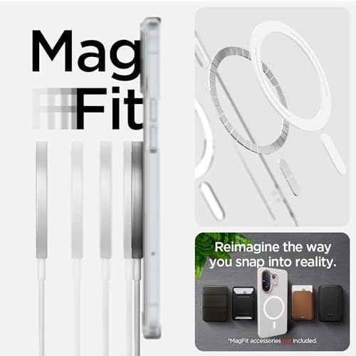 Image of Compatible for vivo V60e 5G Frosted Translucent Hard Back | Only Compatible with Wireless Magnetic Accessories | Thin and Slim Magnetic Back Cover (Clear)