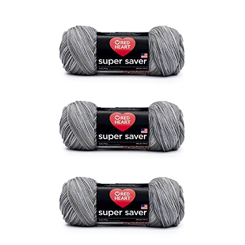 Image of Red Heart Super Saver Yarn, 3 Pack, Dove 3 Count