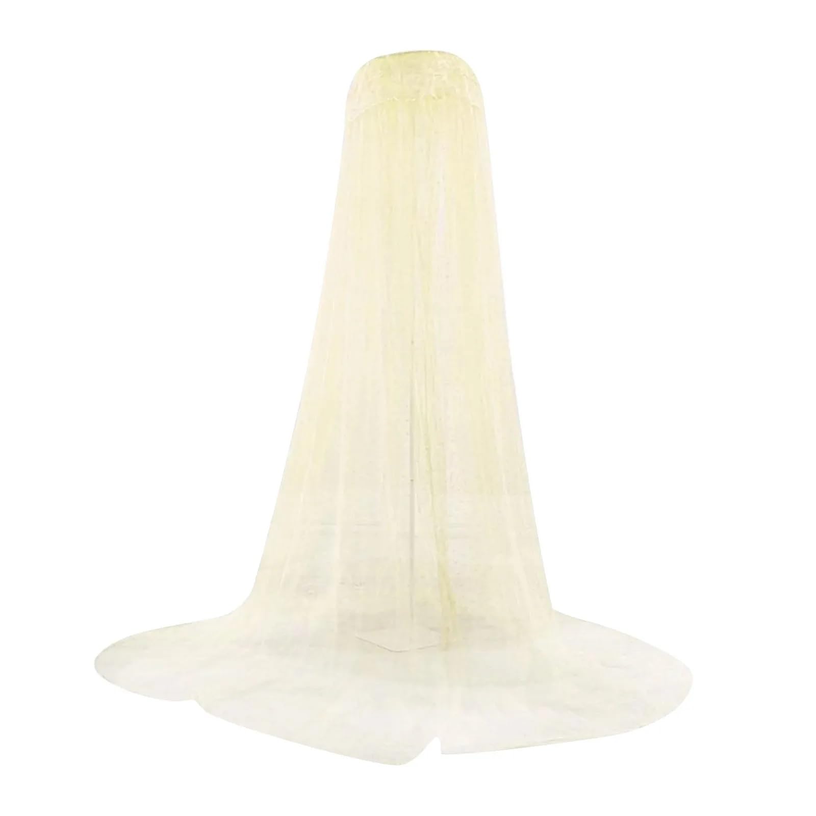 LSNNMU Mosquito Net Dome Princess Bed Canopy Netting Round Lace For Girls Beds Hanging For Bed(Yellow)