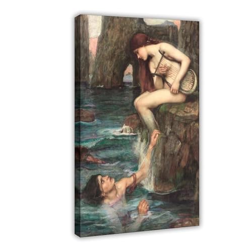 Toile The Siren de Waterhouse pour habiller un mur vide de bureau avec élégance