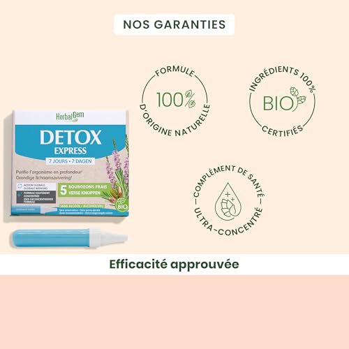 Complément alimentaire gemmothérapie HERBALGEM Detox Express 7 jours bio