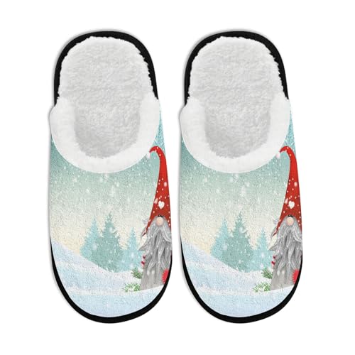 Travel Slippers for Women Men Fuzzy Non Slip Indoor Outdoor Cozy Fluffy Slipper Memory Foam Fleece-Lined Fall Winter Warm Plush Cotton House Shoes Holiday Gifts Pantuflas Para Mujer