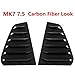 Heart Horse 2pcs for V-W Volk/swagen Golf7 MK7 7.5 GTI R 2013-2019 Accessories Sporty Car Auto Exterior Rear Side Window Louvers Air Vent Scoop Shades Cover Trim Blinds -Carbon Black