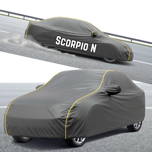 Image of Kayme Compatible with Silver Scorpion Car Cover Waterproof Car Body Cover for All Weather Proof & Full Bottom Elastic, Triple Stitching with 100% Nail Proof Cover