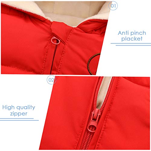 Happy Cherry Sneeuwpak voor baby's, meisjes, rompers, dik, warm, met pantoffels, handschoenen, capuchon, jas, jongens… - Image 3