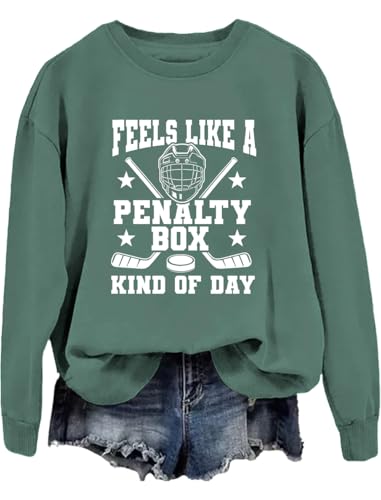JWVEL Feels Like A Penalty Box Kind Of Day Sweatshirt Feels Like A Penalty Box Kind Of Day Shirt Funny Hockey Hoodie