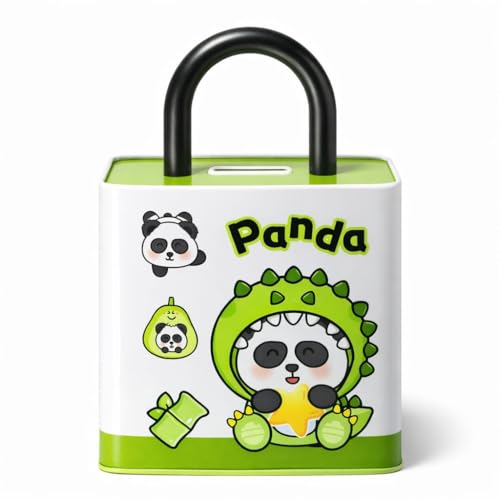 Image of Sajani Cute Cartoon Creative Portable Piggy Bank, Money Saving Box with Combination Lock, Mini Coin Bank Gifts for Boys and Girls, Best Return Gifts for Kids (Pack of 1) (Lock - Green)