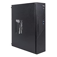 UNYKAch Slim Micro ATX UK3002 8'3 Liter Gehäuse mit 2 x USB 3.0 für vertikale und horizontale Verwendung, kompatibel mit Micro-ATX- und ITX-Dockingplatten