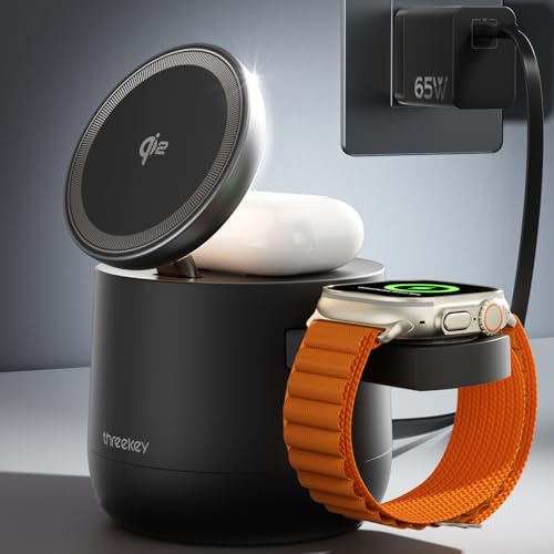 THREEKEY 3in1 MFI Qi2 PSE認証 ワイヤレス充電器 THREEKEY 3in1 MFI Qi2 PSE認証 ワイヤレス充電器