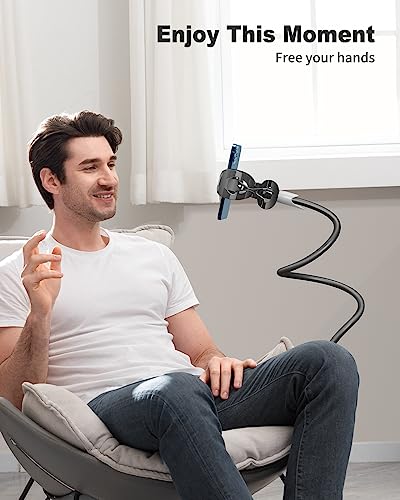 Saiji C1-B-US03FBM Gooseneck Bed Phone Holder, Flexible Long Arm Phone Mount For Desk, Clip Bracket Clamp Stand, Iphone Stand, Mobile Cell Phone Stand Document Camera Nintendo Switch thumb #2