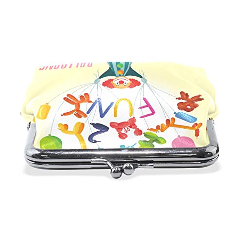 xiongying hengpai Clown Balloon Coin Purse Pumpkin Leather Coin Pouch Wallet Snap Closure Clutch Bag2