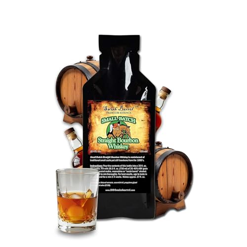Small Batch Bourbon Whiskey Essence Flavoring – 20ml (.65oz) Liquor Flavor Refill Packet for Bootleg Kits & Barrel Aging, Swish Barrel Premium Extract for Cocktails, Mixology & Moonshine Distilling