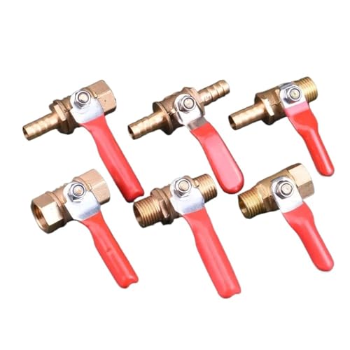 Válvulas de bola de latón G1/8 a G3/8 con conector de espiga de 8-10mm