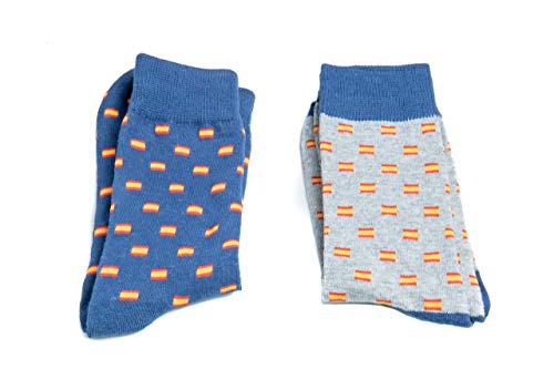 RAU Calcetines bandera de españa de hombre pack 2 pares