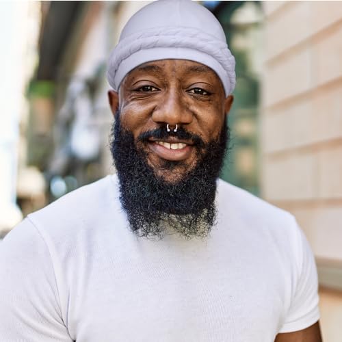 Image of 4 Pcs Satin Lined Turban Head Wraps for Men, Turban Head Scarf for Hair