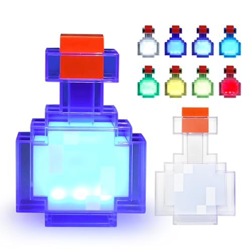 Meleager 3D Zaubertrank Flasche Licht Zaubertrankflasche Nachtlicht LED Wall Lampe Kinder 8 Farben Einstellbar Nachttischlampe Geschenk für Gamer