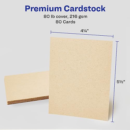 image for Avery Kraft Brown Postcards, 4.25