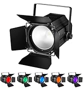 LED 200W COB Stage Lights with Barn Doors, RGBWA 6in1 COB Par Lights, DMX/Master-Slave DJ Lights ...