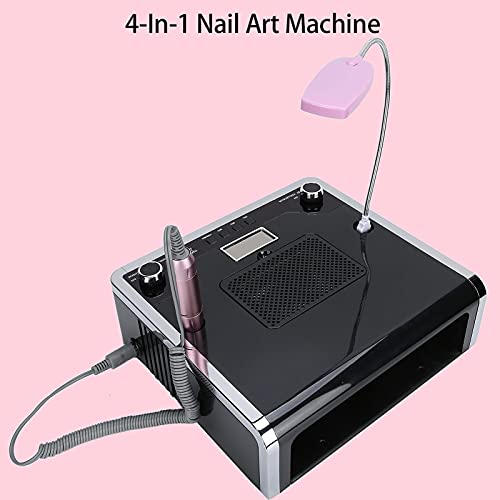 Kit eléctrico 4 en 1 para manicura con lámpara y colector de polvo miniatura 2