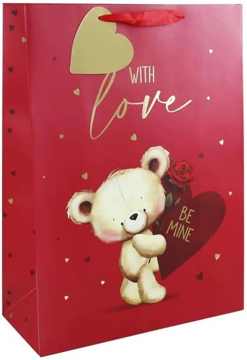 Partisan Products Limited Extra Large Valentine's Day Gift Bag Ribbon Handle & Tag