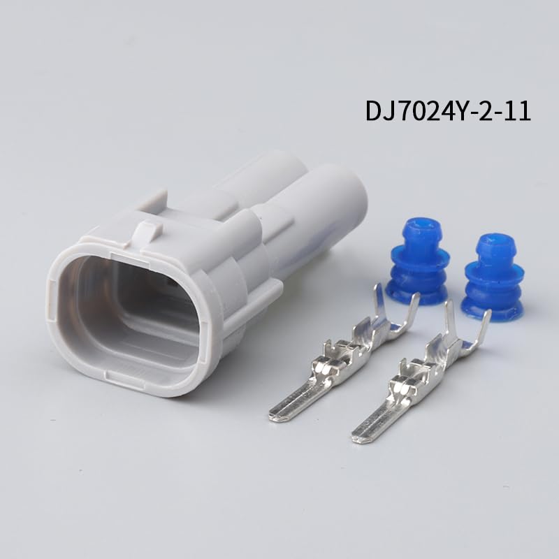 2Pin Male Female Nippon for Denso Fuel Injector Wire Connector 6189-0060 6180-2405 - (Color Name: M and F)