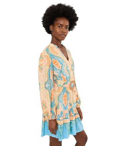 Image of Adrianna Papell Womens Printed Short Dress Orange 2