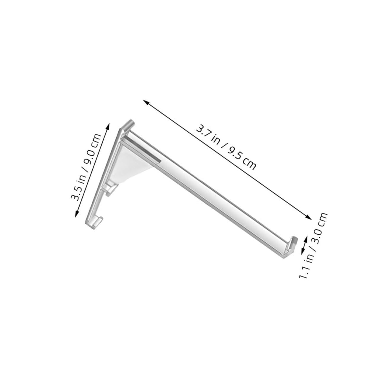 STOBAZA 8pcs Valance Clips: Clear Vertical Blind Retainer Hidden Holder Installation Bracket Outside Mount Accessories