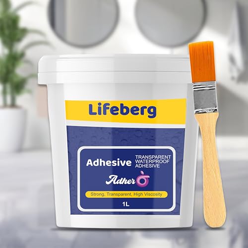 Image of 1Kg /1L Transparent Waterproof Glue with Brush Transparent Resin Epoxy for Roof Leakage Crack Seal Agent Roof Water Leakage Solution Water Proof Glue for Waterproofing