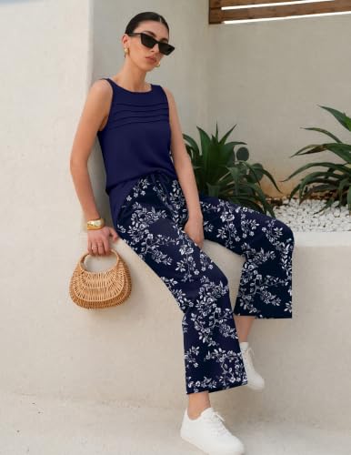 Ekouear 2 Piece Sets for Women Summer Sleeveless Top Lounge Sets - image 2