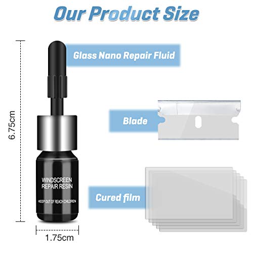 image for CHARMINER 3Pcs Automotive Glass Nano Repair Fluid Kit,Car Windshield C