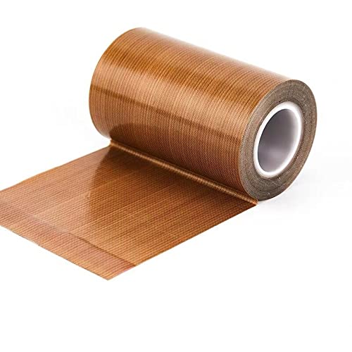 AIYUNNI Teflon Tape, (6-inch x 33 Feet x 0.18mm) PTFE Tape for Vacuum Sealer Machine, Hand Impulse Sealers Insulation PTFE Coated Fiberglass Adhesive Tape Compatible with FoodSaver, Weston, Cabellas