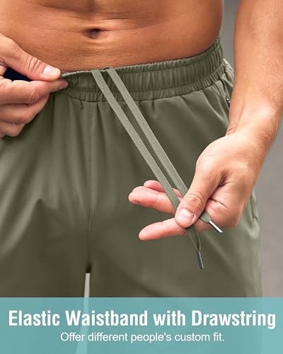 Image of G Gradual Men's Athletic Running Shorts with Zipper Pockets Quick Dry 7 inch / 5 inch / 9 inch Workout Gym Shorts for Basketball Hiking