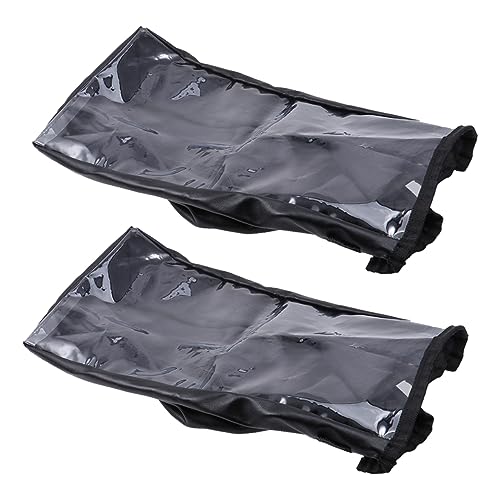 SECFOU 2個防水耐久性電動車椅子コントローラーカバー 右左手操作対応トップ透明設計車椅子操作パネル保護用ブラック