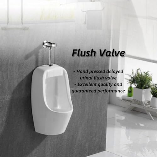 Flush Valve, Urinal Flush Valve, Zinc Alloy Mannual Time Delay Flush Urine Valve Push Button Water Tank Valve Urinal Exposed - Image 2