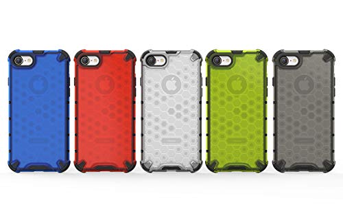 Image of Glasgow Back Case Cover Compatible with Apple iPhone 7 (Honeycomb Pattern) - Black