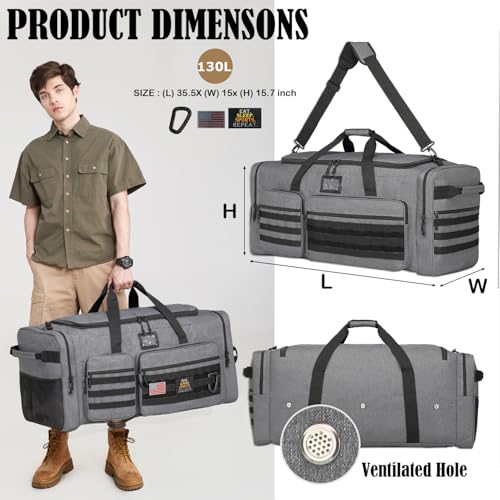 Image of 130L Extra Large Duffle Bag for Men, Heavy Duty Large Duffle Bag for Travel