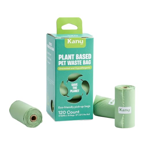 Image of Dog Poop Bags - 120 Count (8 Rolls), Unscented, Leak-Proof, Extra-Thick Waste Bags for Dogs - Easy Tear, Fits All Dispensers - Eco-Friendly Cleanup