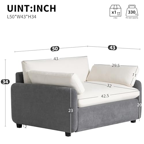 Sillón acogedor chenille color gris moderno miniatura 2