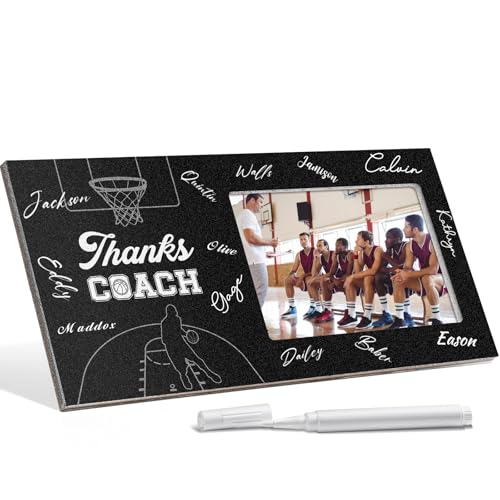 Blosssound Basketball Thanks Coach Gifts Sports Picture Frame with Pen Thanks...