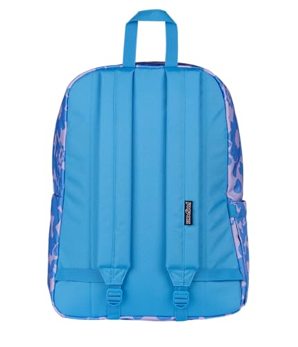 Image of JanSport SuperBreak Plus Backpack with Padded 15-inch Laptop Sleeve and Integrated Bottle Pocket - Spacious and Durable Daypack for Work and Travel - Blossom Bae Blue