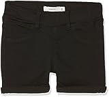 Einfarbige Shorts Name IT NOS Mädchen Shorts NKFSALLI TWITINNA AF NOOS, Schwarz (Black), (Herstellergröße: 164)