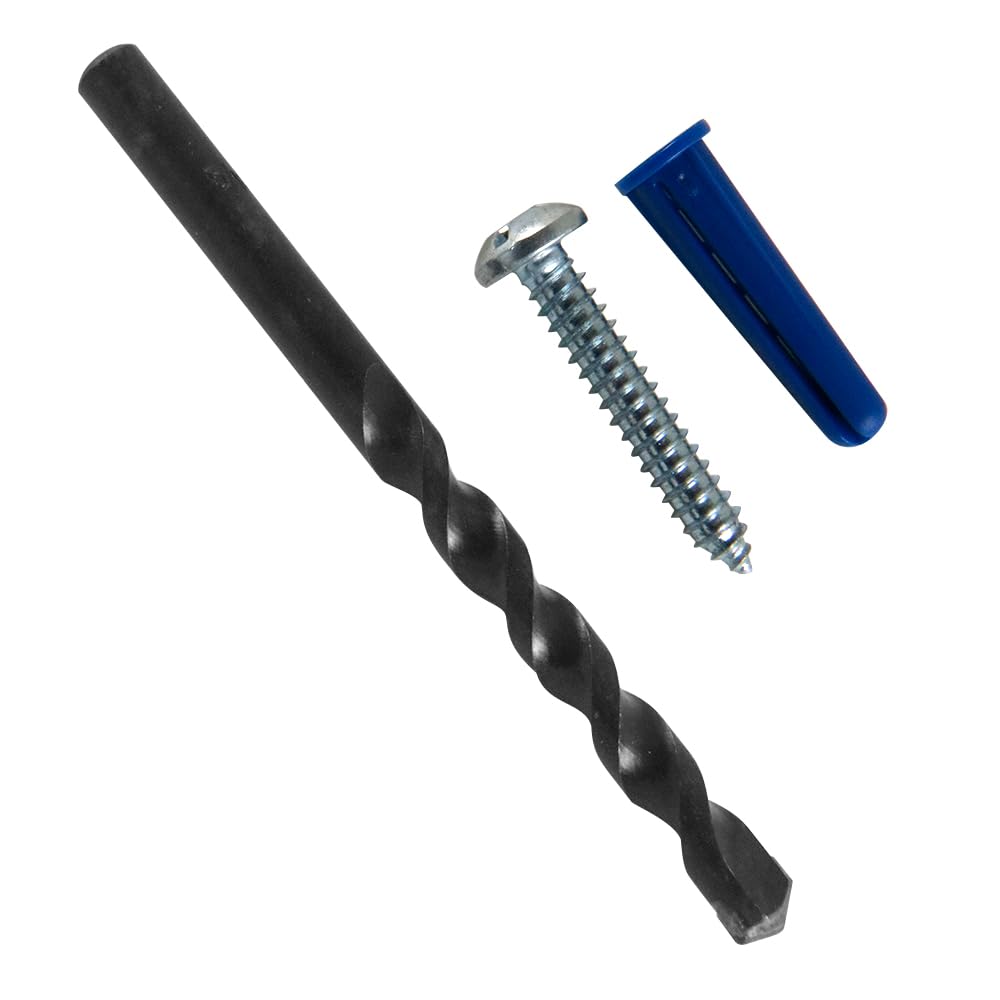 Skywalker Conical Anchor Kit Pan Head Screws with Blue Plastic Anchors & Drill Bit – Wall Anchor Set – Made in USA (50, #14)