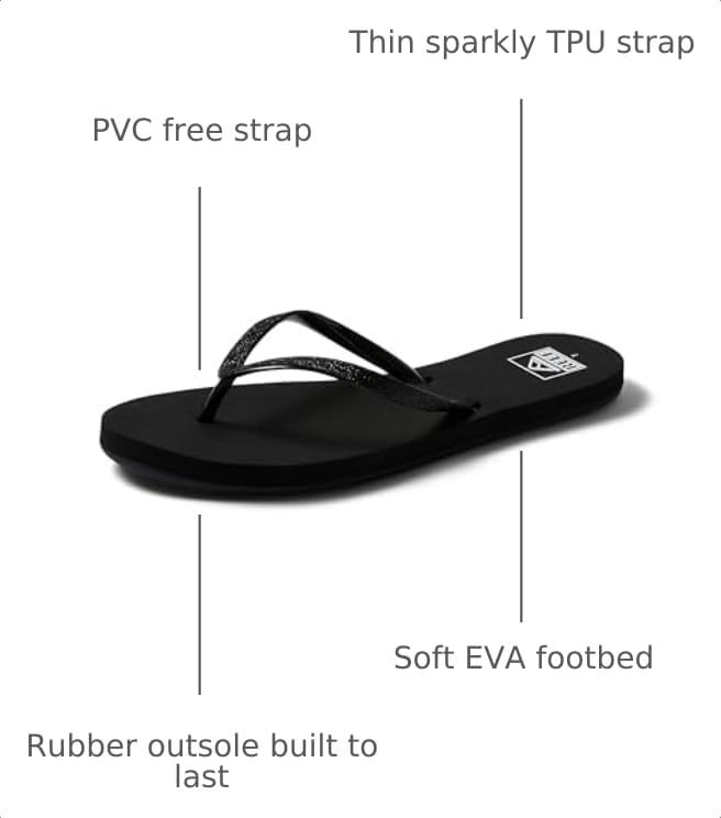 Image of REEF Women's Sandals Stargazer, Glitter Flip Flops for Women With Soft Cushion Footbed