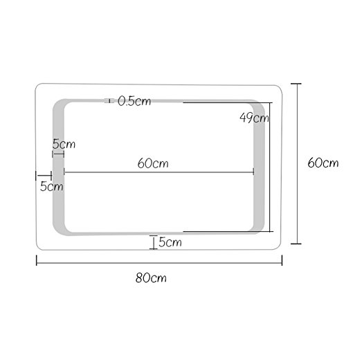 Warmiehomy LED Bathroom Mirror with Lights Sensor Switch Illuminated Bathroom Mirror with Demister Pad for Makeup Cosmetic