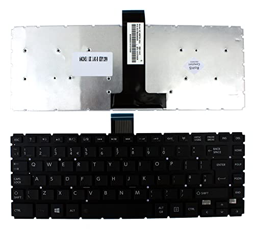 Clavier PC portable Toshiba Satellite L40-B206GX rechange noir Power4Laptops disposition UK