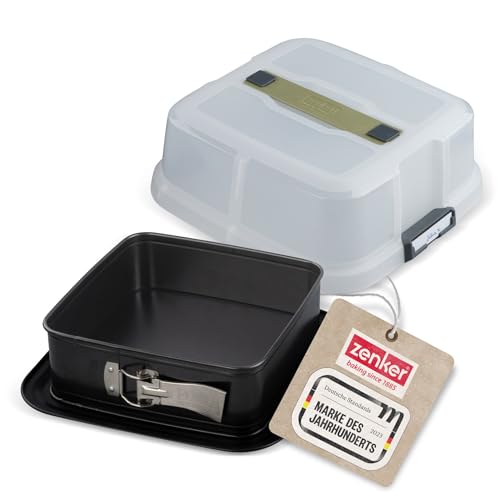 Zenker Bake, Click & Go Quadratische Springform mit Haube – 24 x 24 x 8...