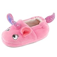 KAKU NANU Toddler Kids Slippers Cute Animal Cartoon Shoes Girls Boys Warm Fleece Winter Household Slippers
