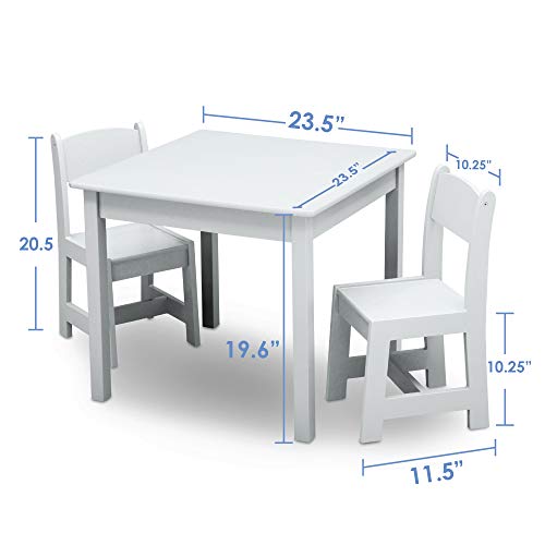 image for Delta Children MySize Kids Wood Table and Chair Set (2 Chairs Included