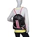 adidas Unisex Alliance Sackpack, Drawstring Backpack, Lightweight Small Gym Bag for Women, Soccer Backpack, Black/Bold Blue/Solar Yellow, One Size
